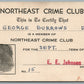 NORTHEAST CRIME CLUB 1937 vintage MEMBER'S CARD