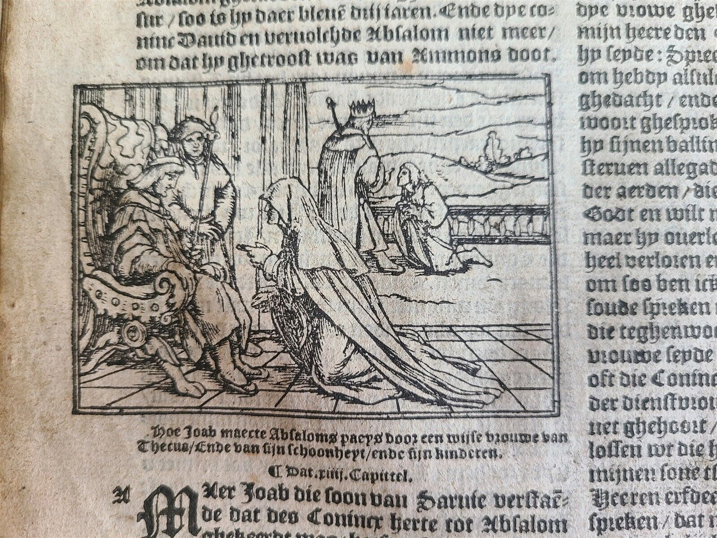 1565 BIBLE in DUTCH ILLUSTRATED 16th CENTURY antique FOLIO VELLUM BOUND rare