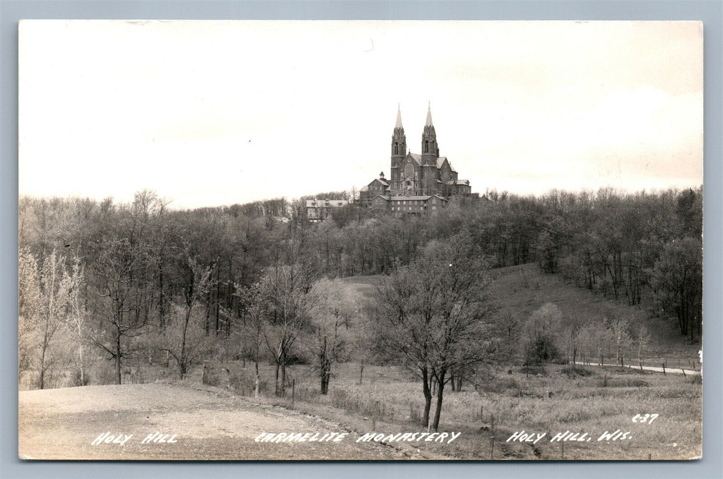 HOLY HILL WI CARMELITE MONASTERY ANTIQUE REAL PHOTO POSTCARD RPPC