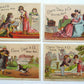 BOSTON MA SET of 4 ANTIQUE VICTORIAN TRADE CARDS CURTIS DAVIS & CO ADVERTISING