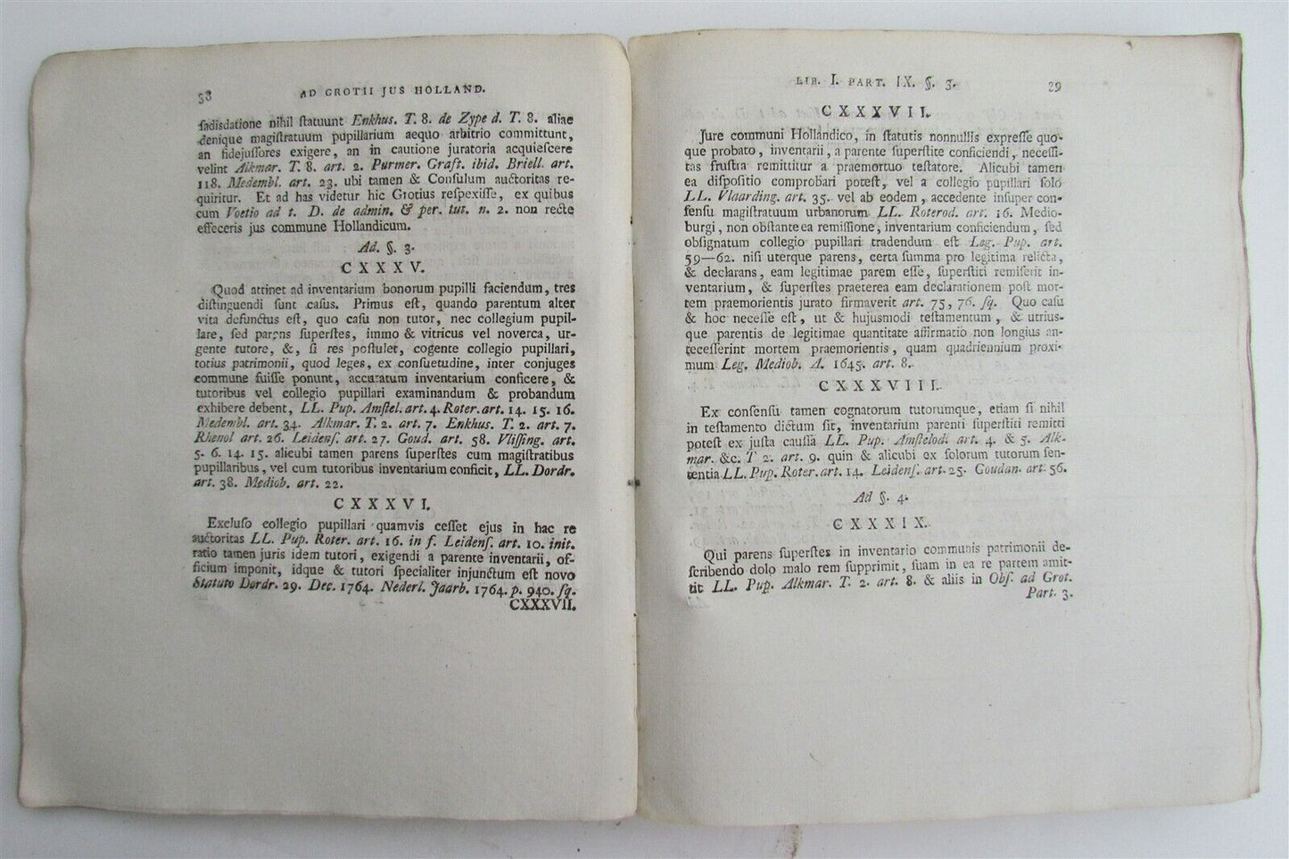 1800 ROMAN DUTCH LAW antique Theses selectae juris Hollandici et Zelandici