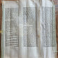 TORAH SCROLL FRAGMENT MANUSCRIPT on VELLUM ANTIQUE BIBLE 18.5 x 19.5"