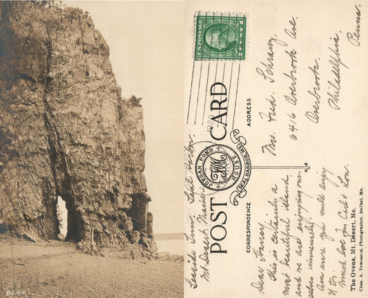 MT.DESERT ME THE OVENS ANTIQUE REAL PHOTO POSTCARD RPPC