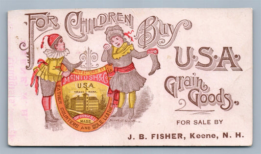 KEENE NH USA GRAIN GOODS VICTORIAN TRADE CARD