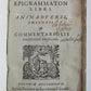 1623 ROMAN LIFE MARTIALIS Epigrammaton ANTIQUE vellum bound