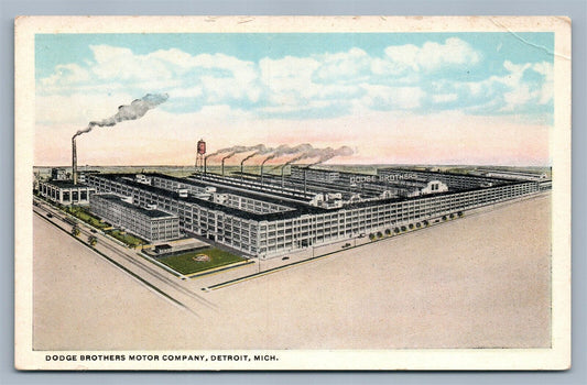 DETROIT MI DODGE BROTHERS MOTOR COMPANY ANTIQUE POSTCARD