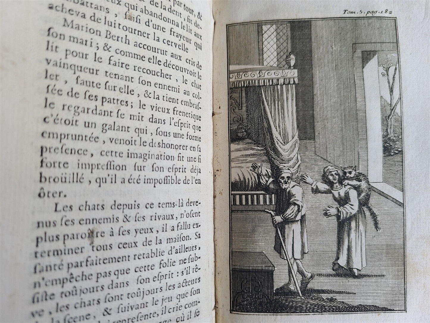 1722-1726 DON QUICHOTTE DE LA MANCHE by CERVANTES 6 VOLUMES antique ILLUSTRATED