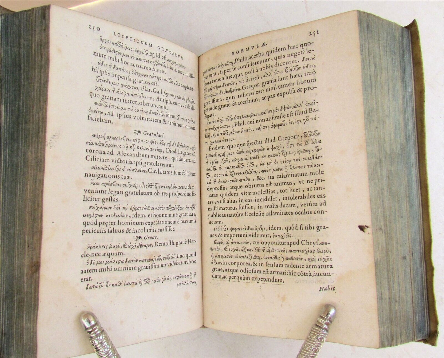 1588 Alphabetical dictionary of Greek idioms antique LOCUTIONUM GRAECARUM vellum