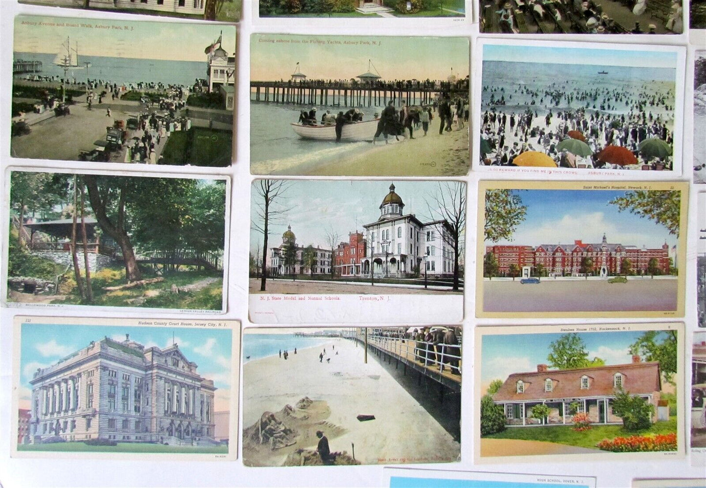 NEW JERSEY lot of 38 NY ANTIQUE POSTCARDS