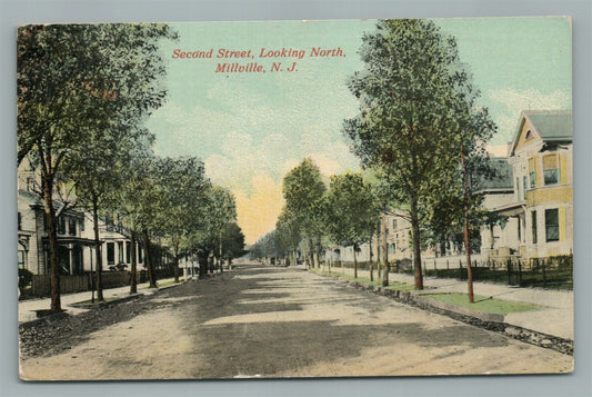 MILLVILLE NJ SECOND STREET ANTIQUE POSTCARD