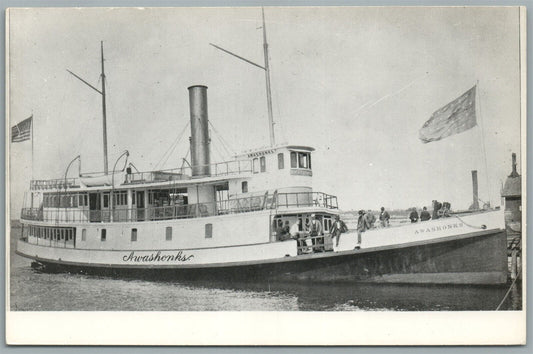 AWASHONKS STEAMSHIP VINTAGE REAL PHOTO POSTCARD RPPC