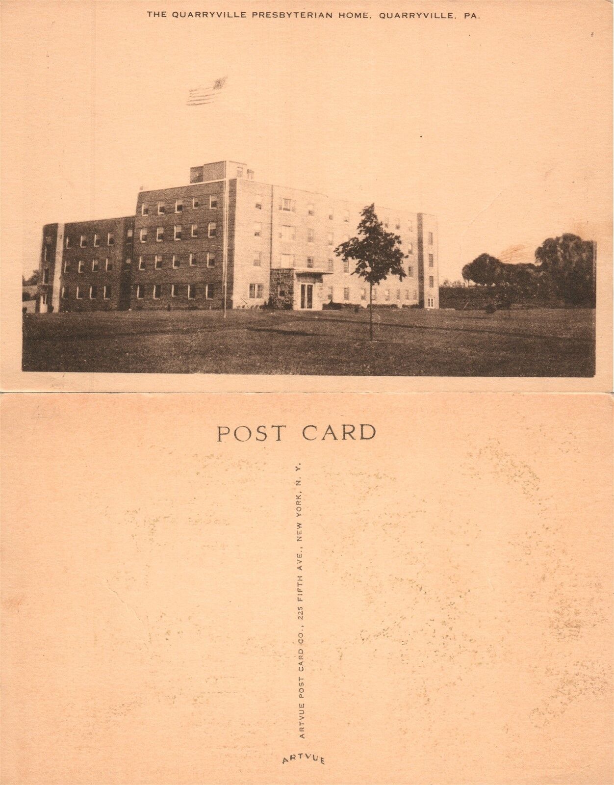 QUARRYVILLE PRESBYTERIAN HOME PA VINTAGE POSTCARD
