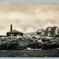 WHITE HEAD ME LIGHT HOUSE ANTIQUE POSTCARD