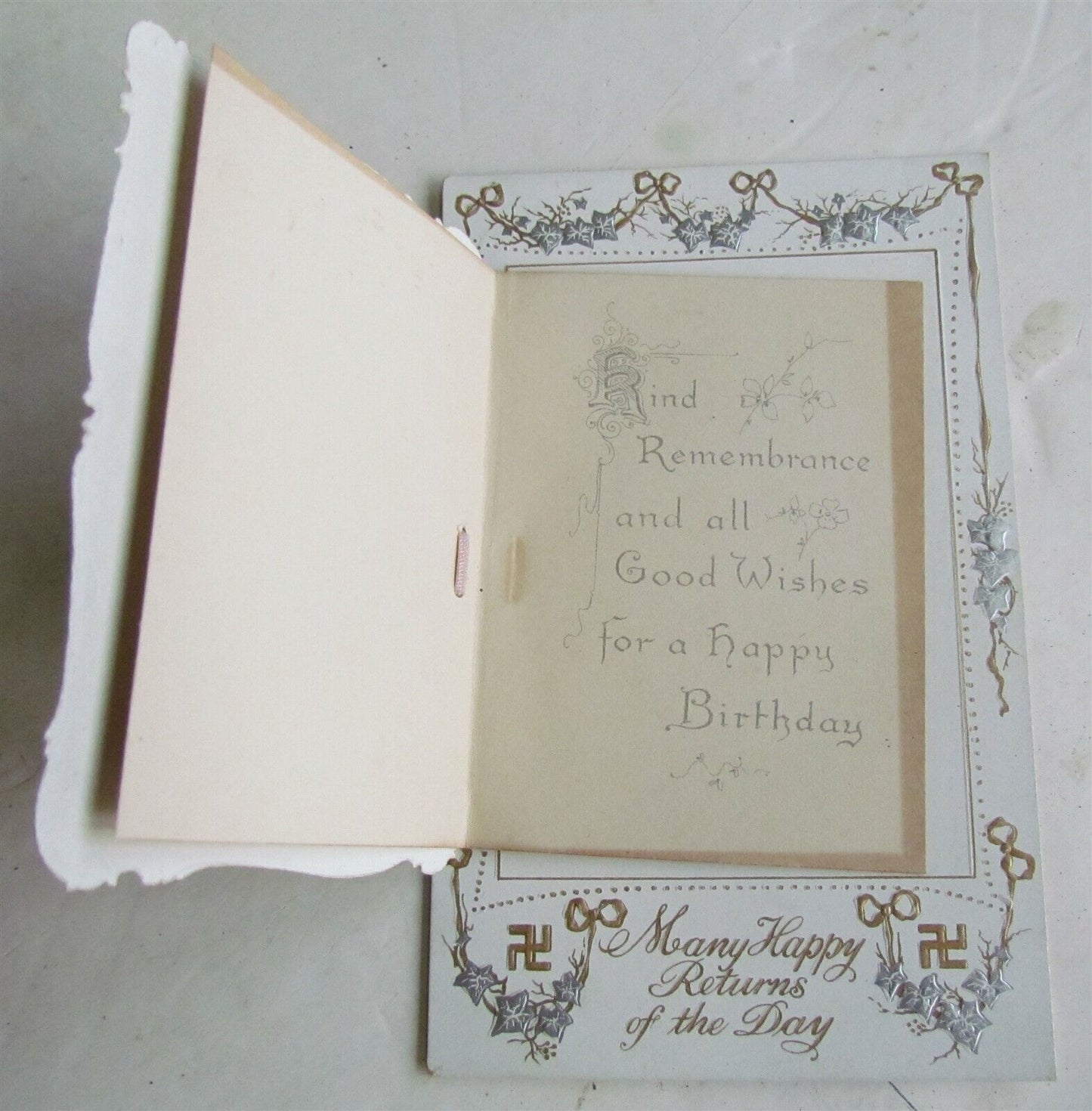 ANTIQUE UNUSUAL GREETING CARD POSTCARD