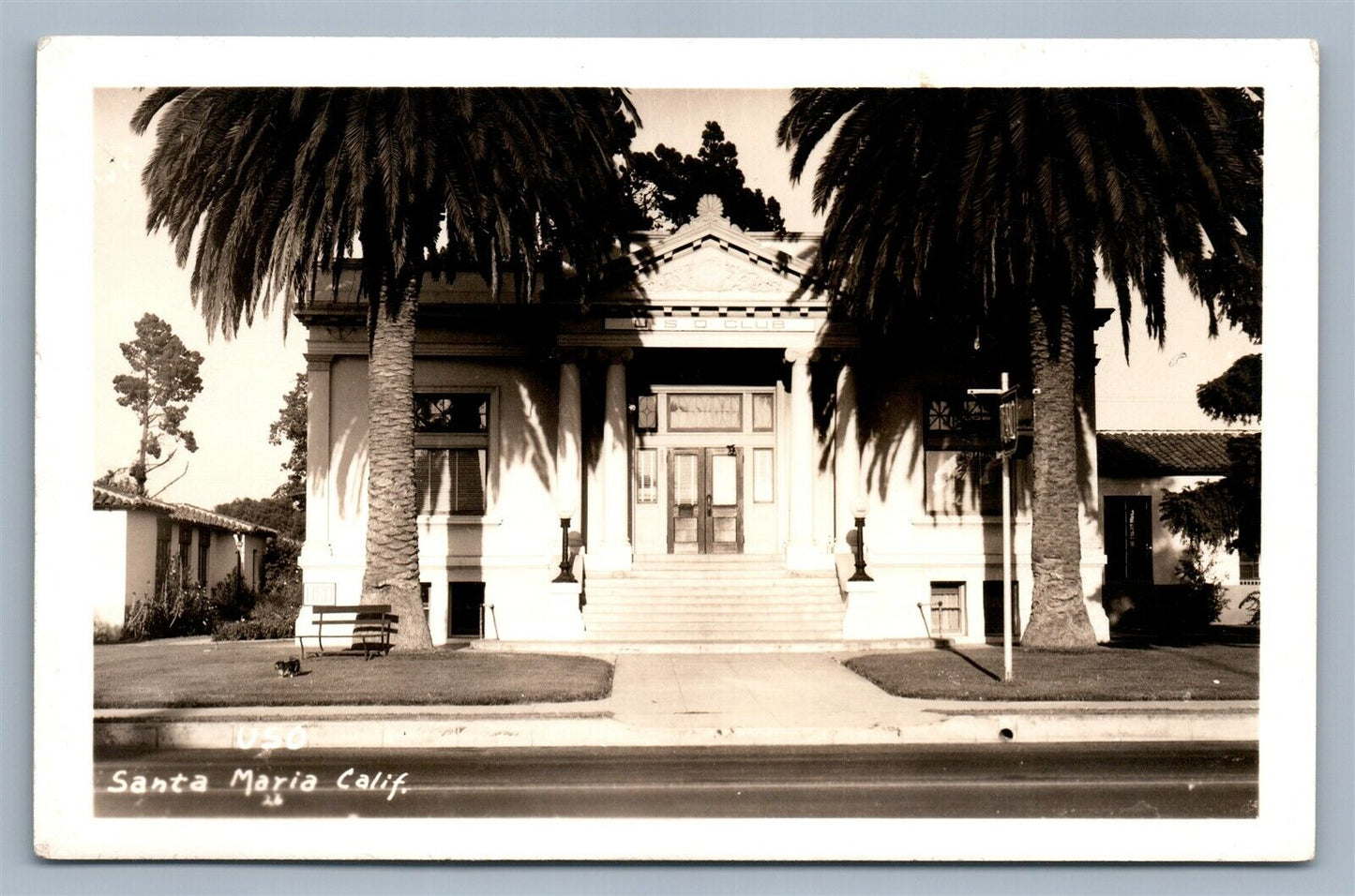 SANTA MARIA CA USO CLUB VINTAGE REAL PHOTO POSTCARD RPPC