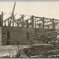 HOUSE CONSTRUCTION ANTIQUE REAL PHOTO POSTCARD RPPC