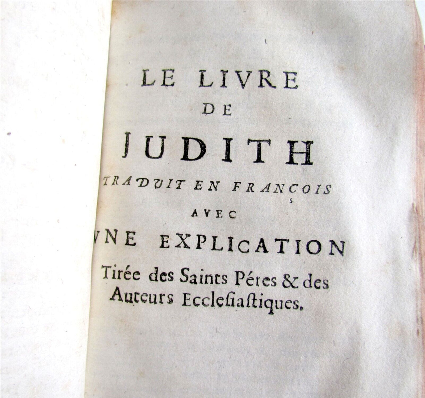 1594 BIBLE in FRENCH antique Tobie Judith et Esther PART OF OLD TESTAMENT