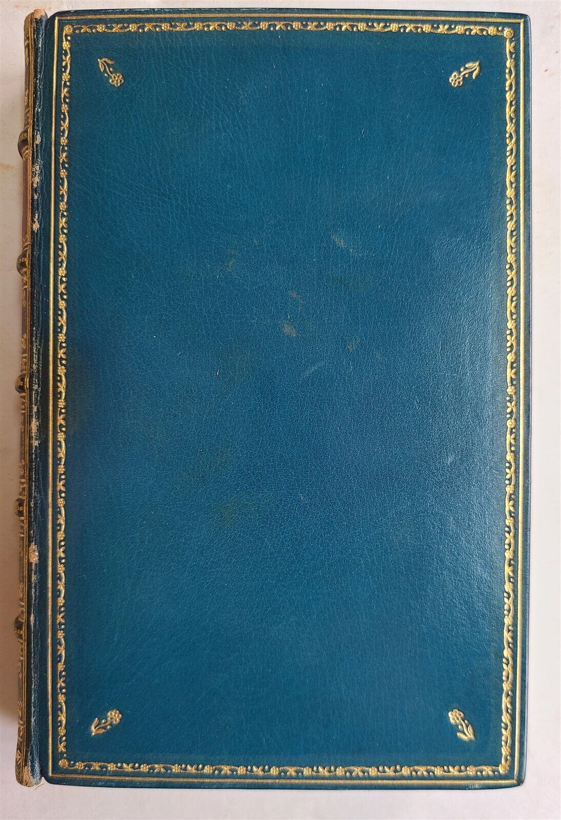 1928 AN ANTHOLOGY of MODERN VERSE antique SIGNED DECORATIVE MOROCCO BINDING