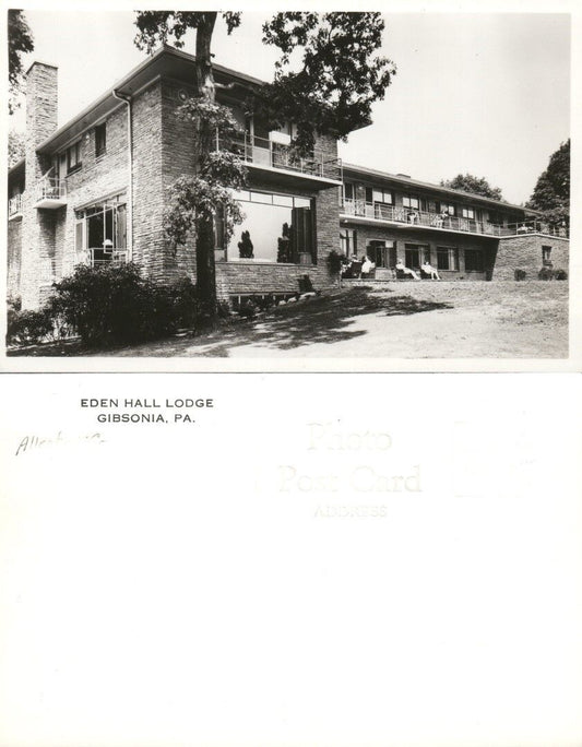 GIBSONIA PA EDEN HALL LODGE CHATHAM UNIVERSITY VINTAGE RPPC REAL PHOTO POSTCARD
