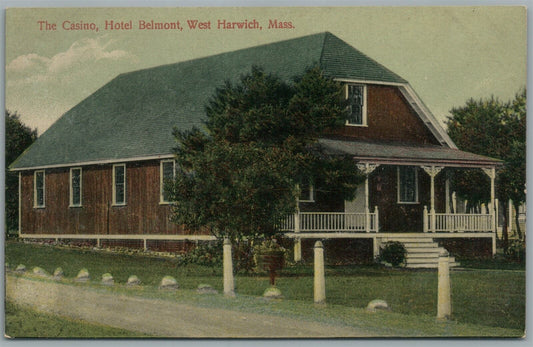 WEST HARWICH MA HOTEL BELMONT CASINO ANTIQUE POSTCARD