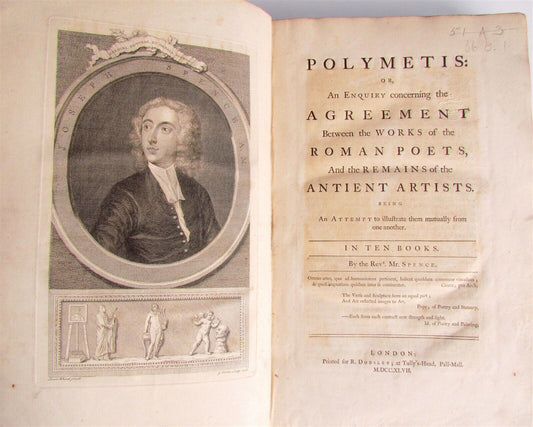 1747 POLUMETIS ILLUSTRATED ROMAN POETRY ANCIENT ARTISTS antique FOLIO in ENGLISH