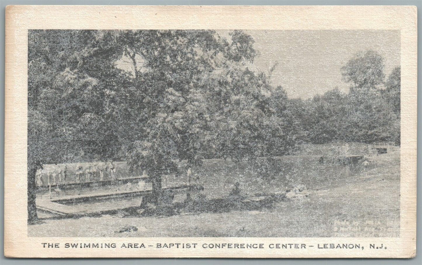 LEBANON NJ SWIMMING AREA BAPTIST CONFERENCE CENTER ANTIQUE POSTCARD