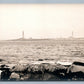 TWO LIGHTHOUSES ANTIQUE REAL PHOTO POSTCARD RPPC