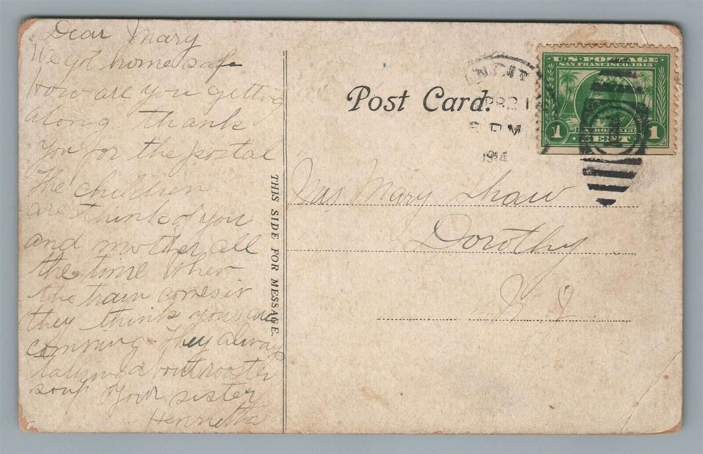 LAKEWOOOD NJ GLIMPSE OF THE LAUREL ANTIQUE POSTCARD