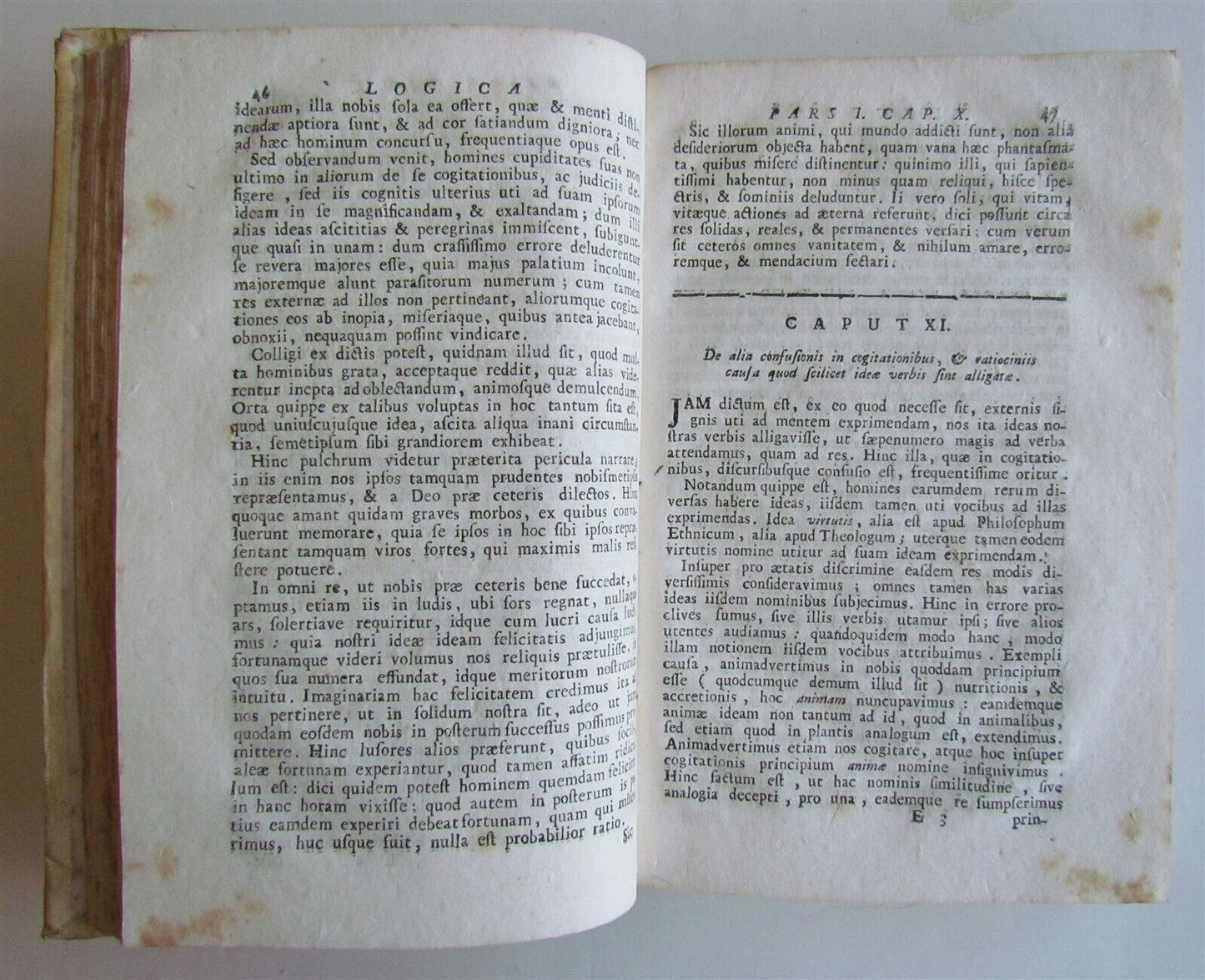 1765 LOGICA SIVE ARS COGITANDI antique VELLUM BOUND