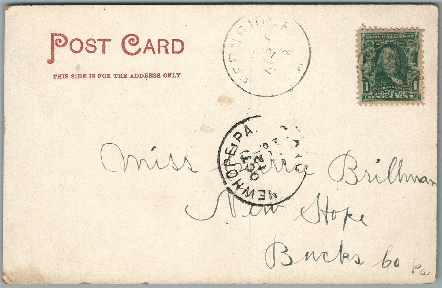 SCRANTON PA LACKAWANNA AVENUE ANTIQUE POSTCARD