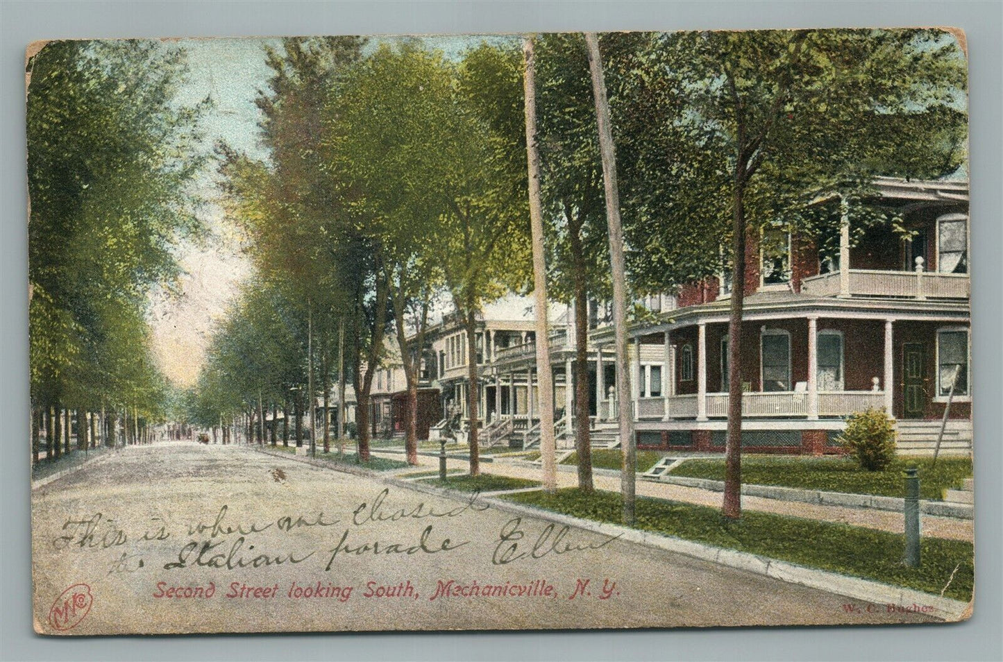 MECHANICVILLE NY SECOND STREET ANTIQUE POSTCARD
