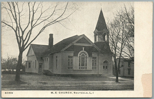 SOUTHOLD LONG ISLAND NY M.E.CHURCH ANTIQUE POSTCARD