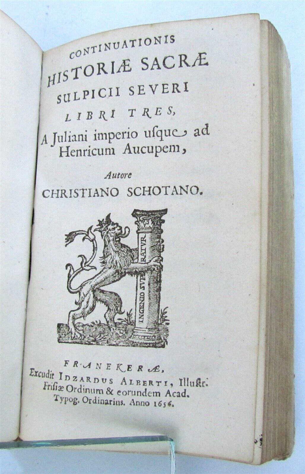 1643 SULPITI SEVERI HISTORIA SACRA antique VELLUM BOUND ELZEVIR PRESS