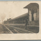 PHILADELPHIA PA WAYNE JUNCTION RAILROAD STATION ANTIQUE REAL PHOTO POSTCARD RPPC