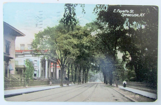 VINTAGE 1909 POSTCARD E.FAYETTE STREET SYRACUSE NY NEW YORK