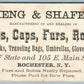 ROCHESTER NY HATS CAPS FURS ROBES ANTIQUE ADVERTISING VICTORIAN TRADE CARD