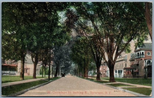 SYRACUSE NY W. ONONDAGE STREET 1908 ANTIQUE POSTCARD
