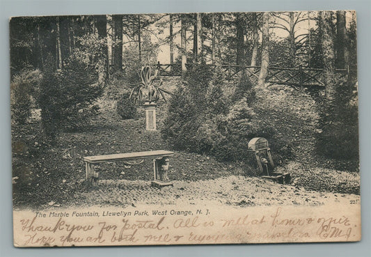 WEST ORANGE NJ LLEWELLYN PARK ANTIQUE POSTCARD