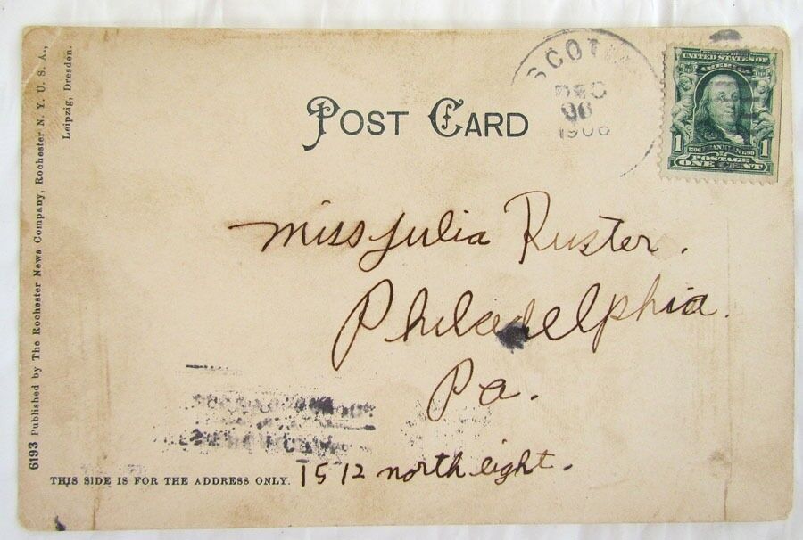 ELECTRIC LAKE ONEONTA N.Y. 1906 ANTIQUE UNDIVIDED POSTCARD