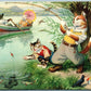 DRESSED CATS FISHING & BOATING VINTAGE POSTCARD