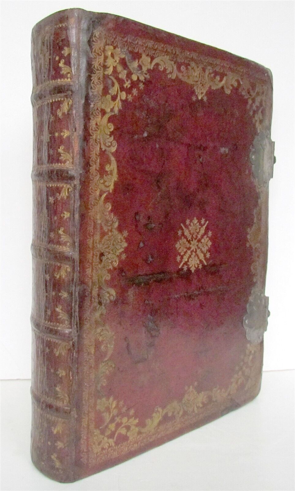 1780 AMAZING BINDING Missale Romanum Senis antique FOLIO w/ CLASPS