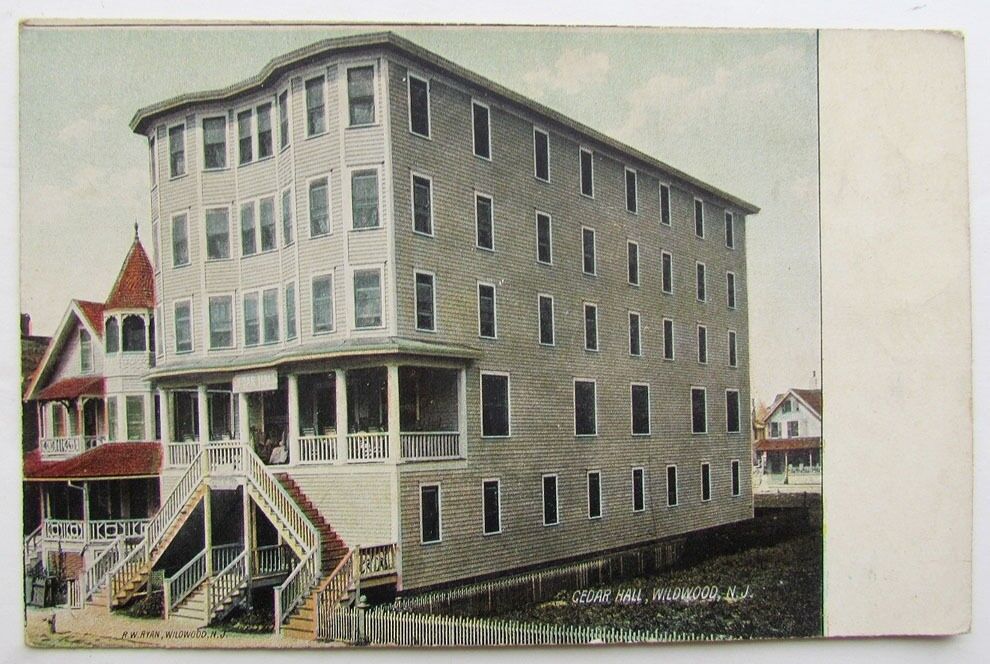 VINTAGE POSTCARD CEDAR HALL WILDWOOD NJ NEW JERSEY