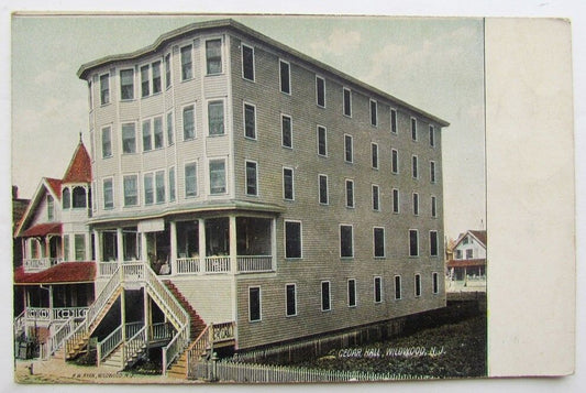 VINTAGE POSTCARD CEDAR HALL WILDWOOD NJ NEW JERSEY