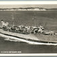 MILITARY SHIP US NAVAL SHIP MARINE ADDER VINTAGE REAL PHOTO POSTCARD RPPC