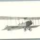 EARLY AVIATION BIPLANE FLYING ANTIQUE REAL PHOTO POSTCARD