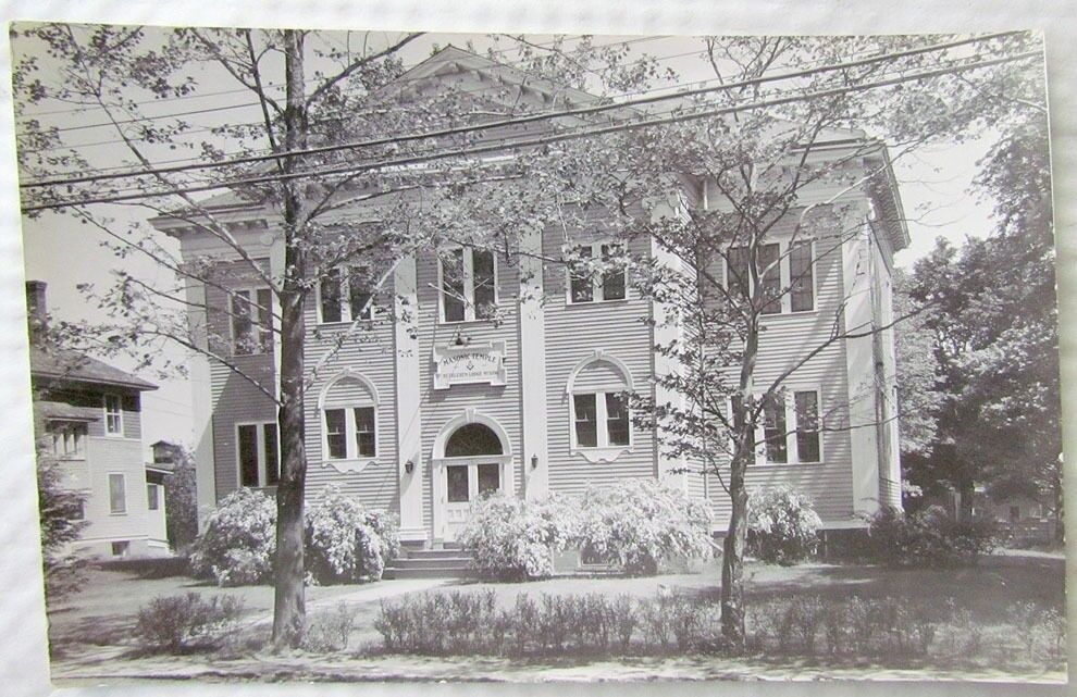 MASONIC TEMPLE DELMAR N.Y. VINTAGE RPPC REAL PHOTO POSTCARD BETHLEHEM ALBANY CO.