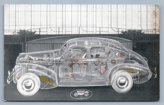 TRANSPARENT CAR PONTIAC TORPEDO WORLD'S FAIR NEW YORK VINTAGE POSTCARD