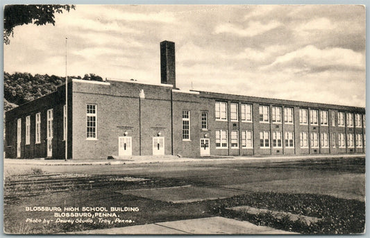 BLOSSBURG PA HIGH SCHOOL VINTAGE POSTCARD