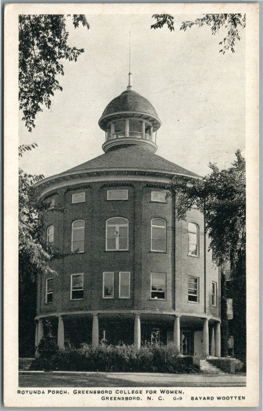 GREENSBORO NC COLLEGE FOR WOMEN VINTAGE POSTCARD