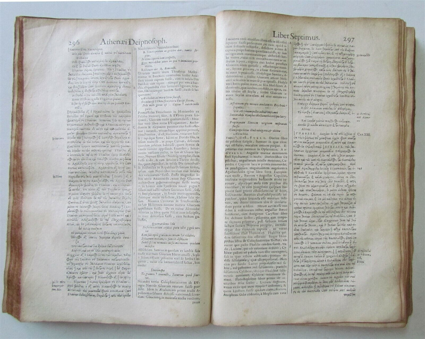 1612 DEIPNOSOPHISTAE GREEK LATIN antique FOLIO Banquet of Learned COOKBOOK RARE